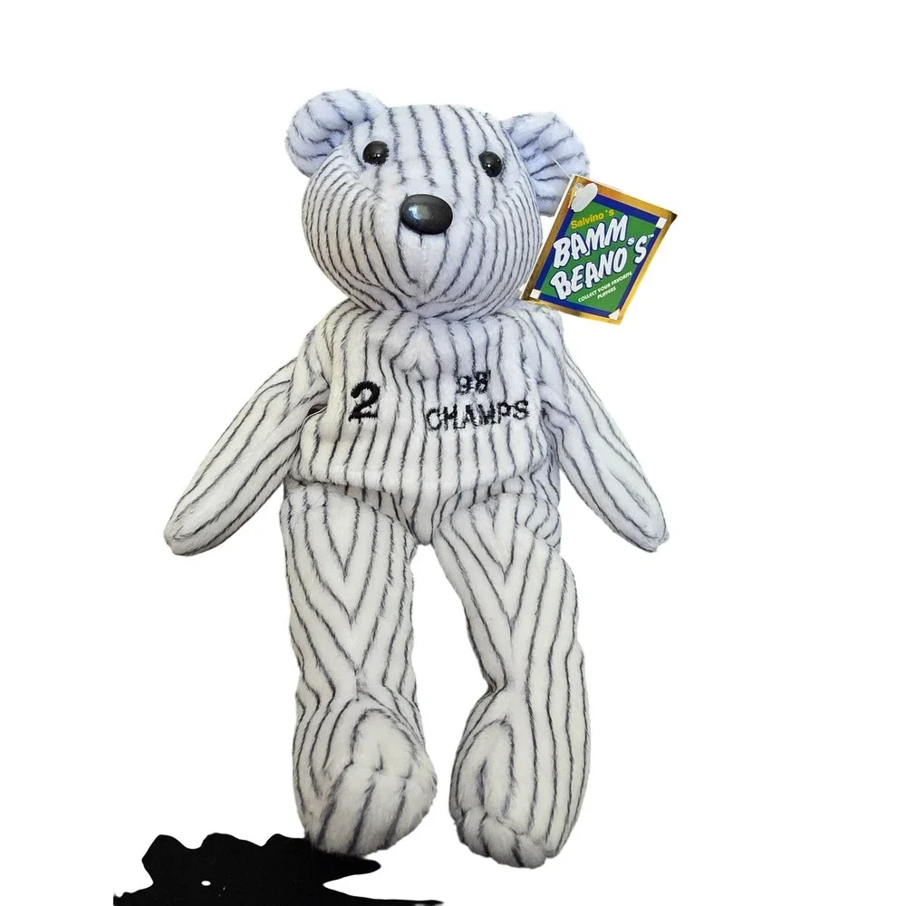 Salvino Bamm Beano Derek‎ Jeter 2 New York Yankees 98 Champs Plush Bear Vintage